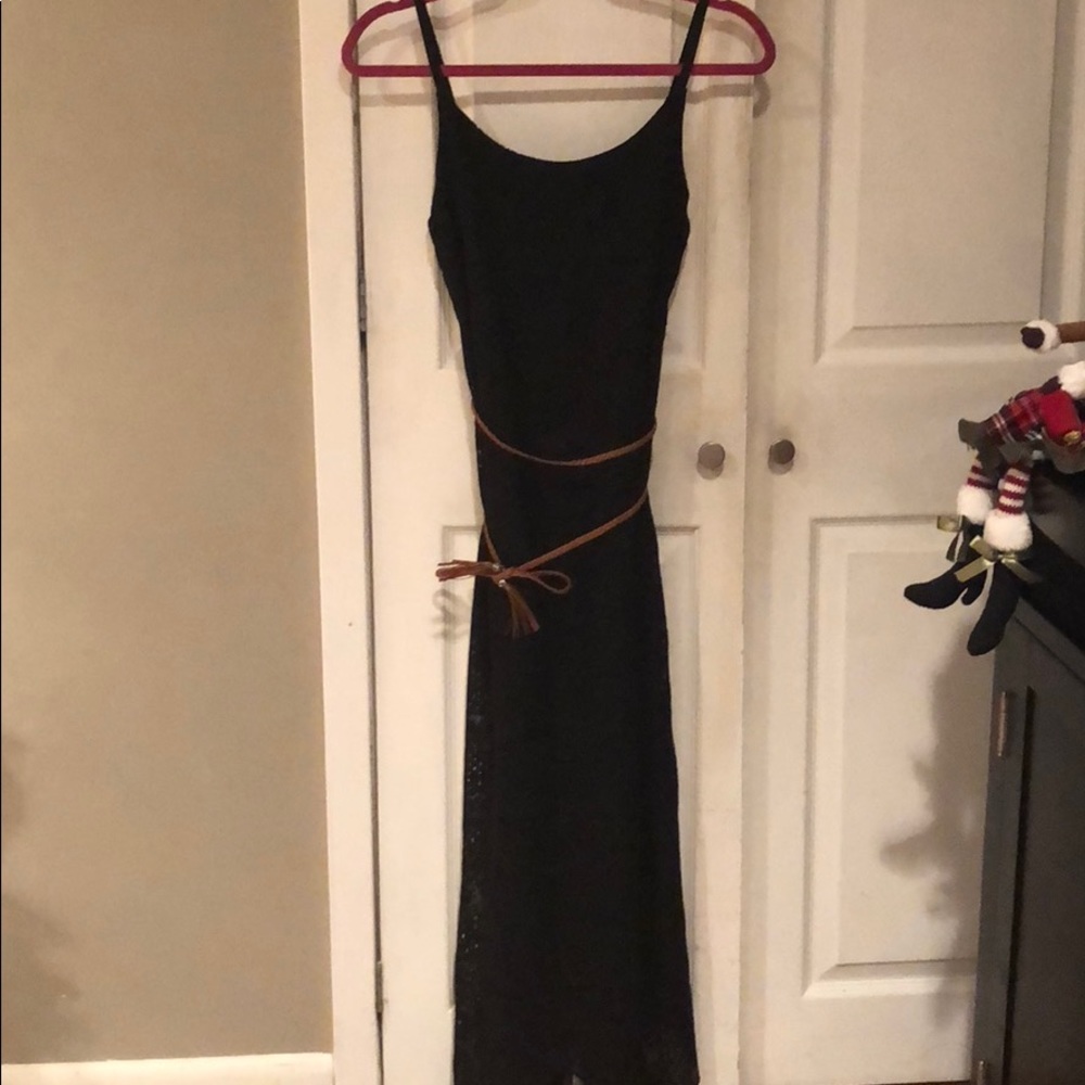 Black Laced Overlay Dress